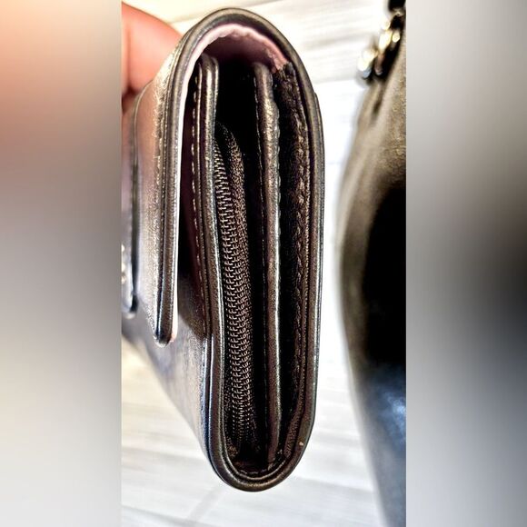 032-Coach:F15513 Ashley Black Pebbled Leather Satchel Carryall & Wallet Set - Picture 14 of 15